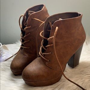 Brown booties